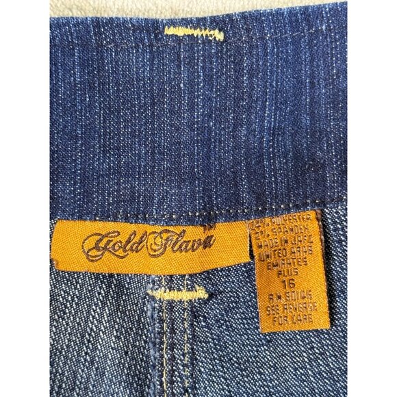 Gold Flava Womens Plus Size 16 Stretch Cotton Denim jean shorts - Picture 3 of 12